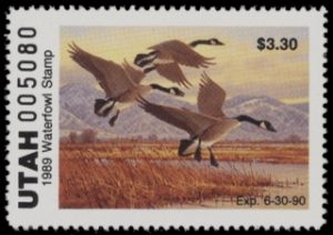 Scan of 1989 Utah Duck Stamp MNH VF