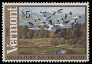 Scan of 1992 Vermont Duck Stamp MNH VF