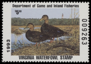 Scan of 1993 Virginia Duck Stamp MNH VF