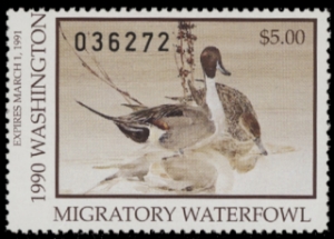 Scan of 1990 Washington Duck Stamp MNH VF