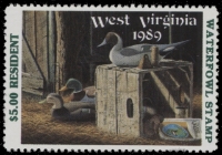 Scan of 1989 West Virginia Duck Stamp MNH VF
