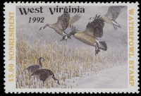 Scan of 1992 West Virginia Duck Stamp MNH VF