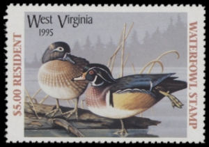 Scan of 1995 West Virginia Duck Stamp MNH VF