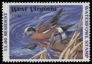 Scan of 1996 West Virginia Duck Stamp MNH VF