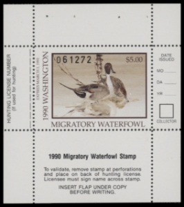 Scan of 1990 Washington Duck Stamp MNH VF