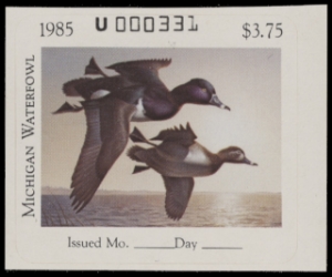 Scan of 1985 Michigan Duck Stamp MNH VF