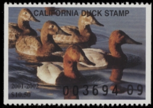 Scan of 2001 California Duck Stamp MNH VF