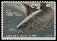 Scan of 0 Wisconsin Great Lakes Salmon & Trout Stamp  MNH VF