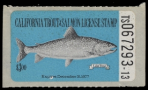 Scan of 1977 California Fishing Stamp MNH VF