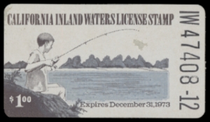Scan of 1973 California Fishing Stamp MNH VF