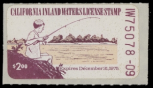 Scan of 1975 California Fishing Stamp MNH VF