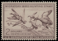 Scan of RW20 1953 Duck Stamp  MLH F-VF
