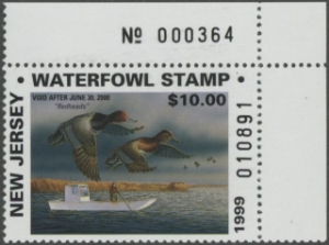 Scan of 1999 New Jersey NR Duck Stamp MNH VF