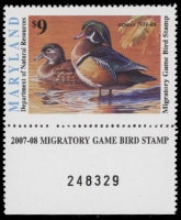 Scan of 2007 Maryland Duck Stamp MNH VF