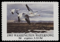 Scan of 1993 Washington Duck Stamp MNH VF