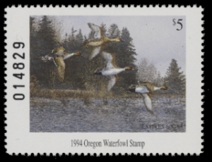 Scan of 1994 Oregon Duck Stamp MNH VF