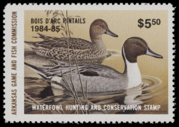 Scan of 1984 Arkansas Duck Stamp MNH VF