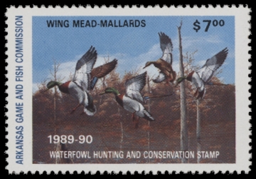 Picture of 1989 Arkansas Duck Stamp MNH VF