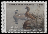Scan of 1991 Arkansas Duck Stamp MNH VF