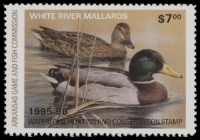 Scan of 1995 Arkansas Duck Stamp MNH VF