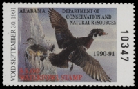 Scan of 1990 Alabama Duck Stamp MNH VF