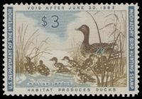Scan of RW28 1966 Duck Stamp  MLH F-VF