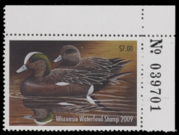 Scan of 2009 Wisconsin Duck Stamp