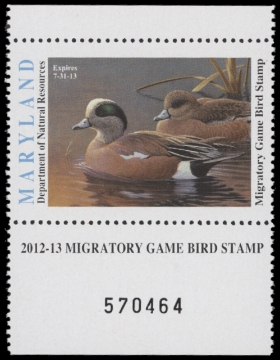 Scan of 2012 Maryland Duck Stamp
