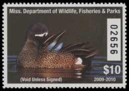 Scan of 2009 Mississippi Duck Stamp