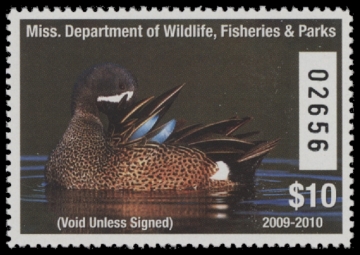 Scan of 2009 Mississippi Duck Stamp