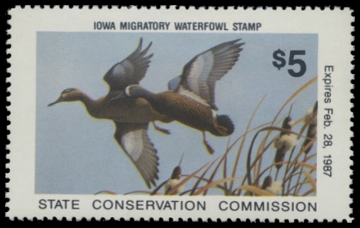 Scan of 1986 Iowa Duck Stamp