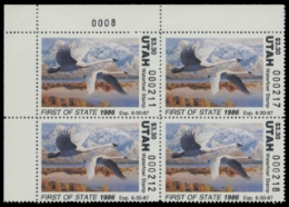 Scan of 1986 Utah Duck Stamp - First of State