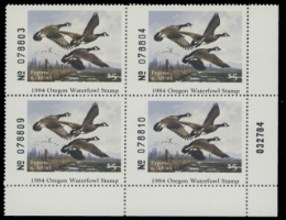 Scan of 1984 Oregon Duck Stamp - First of State