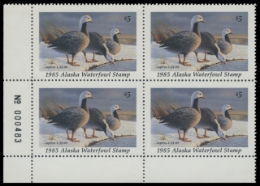 Scan of 1985 Alaska Duck Stamps - First of State