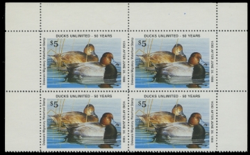 Scan of 1987 Delaware Duck Stamps Block of 4