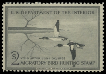 Scan of RW23 1956 Duck Stamp 