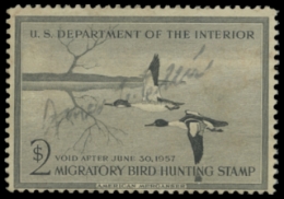 Scan of RW23 1956 Duck Stamp 