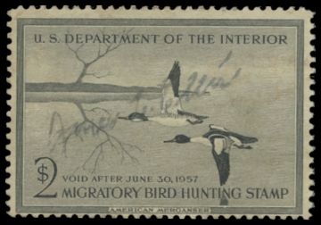 Scan of RW23 1956 Duck Stamp 