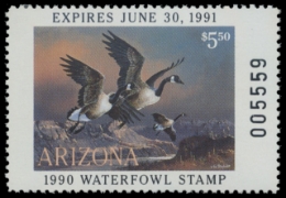 Scan of 1990 Arizona Duck Stamp