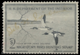 Scan of RW23 1956 Duck Stamp 