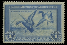 Scan of RW1 1934 Duck Stamp