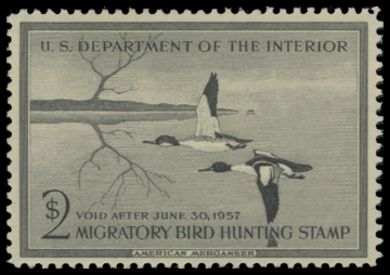 Scan of RW23 1956 Duck Stamp 