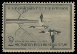 Scan of RW23 1956 Duck Stamp 