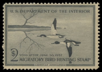 Scan of RW23 1956 Duck Stamp 