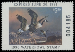 Scan of 1990 Arizona Duck Stamp