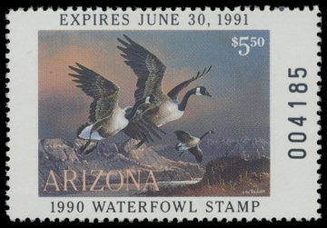 Scan of 1990 Arizona Duck Stamp