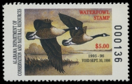 Scan of 1995 Alabama Duck Stamp