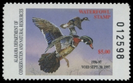 Scan of 1996 Alabama Duck Stamp