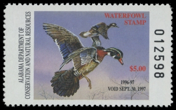 Scan of 1996 Alabama Duck Stamp