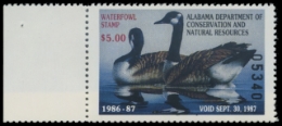 Scan of 1986 Alabama Duck Stamp